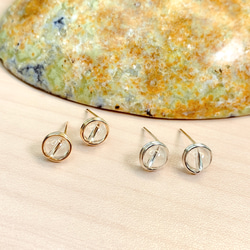 水晶耳釘耳環 | 14KGF | 925純銀 | 天然石 | 4月誕生石 第1張的照片