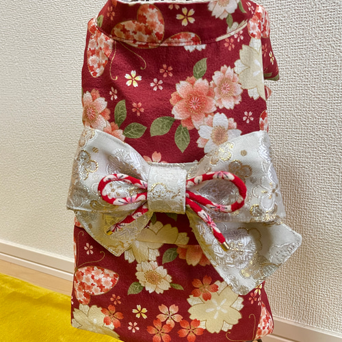 【 オーダー受付中 】女の子向け ⸜ ♡ ⸝ ハンドメイド　着物　振袖　犬服 オーダー休止中 】女の子向け ⸜ ♡ ⸝ ハンドメイド 着物 振袖