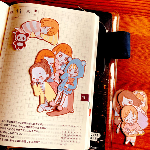 女の子シール〔おうち時間〕 シール・ステッカー emuco 通販 16685574