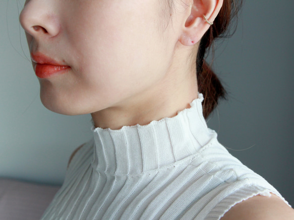 14kgf- sparkle square cut ear cuff (small size) 第4張的照片