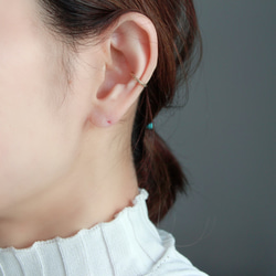 14kgf- sparkle square cut ear cuff (small size) 2枚目の画像