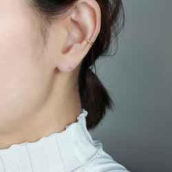 14kgf- sparkle square cut ear cuff (small size) 5枚目の画像