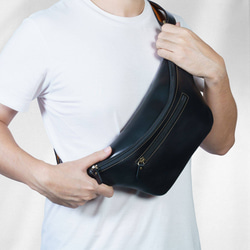 ボディバッグ メンズ 本革 ウエストポーチ レザーバッグ 本革 斜めがけバッグ ワンショルダーバッグ 鞄 2枚目の画像
