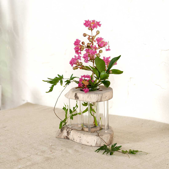 為什麼不用你最喜歡的花來裝飾它呢？浮木花瓶，花底座，單花瓶，10 個 第2張的照片