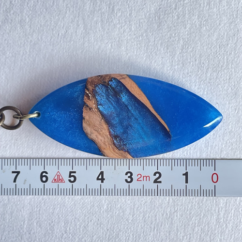 ウッドレジンキーホルダー〜青い珊瑚礁〜 キーリング kedros