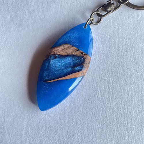 ウッドレジンキーホルダー〜青い珊瑚礁〜 キーリング kedros-1960 通販