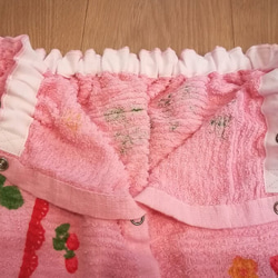 裹巾 方便換衣服 裹巾 草莓圖案 粉紅色 第2張的照片