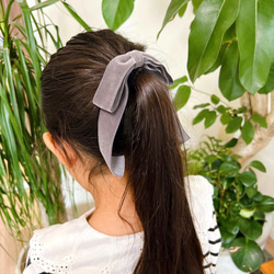 再販5【ネイビー✕グレージュ】ナチュラルリボン♡ヘアゴム（２個セット） 再販5【ネイビー✕グレージュ】ナチュラルリボン♡ヘアゴム（2個セット）