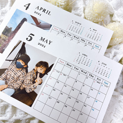 A3 開始月が選べる　オリジナル　カレンダー【K マット紙】2024年カレンダー　表紙付き 壁掛け 写真入り  写真 5枚目の画像
