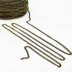 鏈條 1m Kihei★ka31/Antique★寬度約 2.0mm Kihei Chain 配件鏈條 第1張的照片