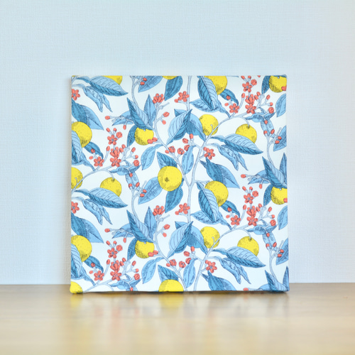 レモン 柄 リバティ ファブリックパネル インテリア 北欧 20×20