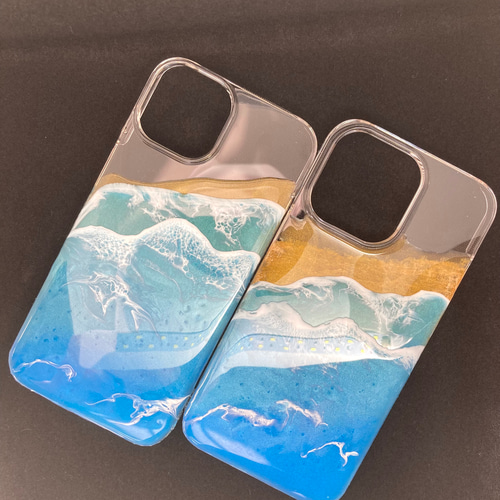 携帯ケース レジンアート 海 iPhoneケース・カバー ねんどや 通販
