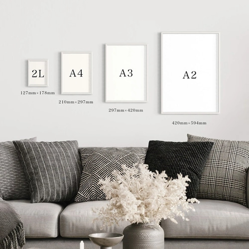 フラワーアート インテリアポスター コスモス パステル メッセージ変更