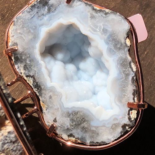 トレジャー瑪瑙 ドゥルージーアゲート 聚宝盆 雪模様 シュガー 恋愛運 ラッキー トレジャーメノウ☆ドゥルージー(シュガー)アゲート☆ジュエリー