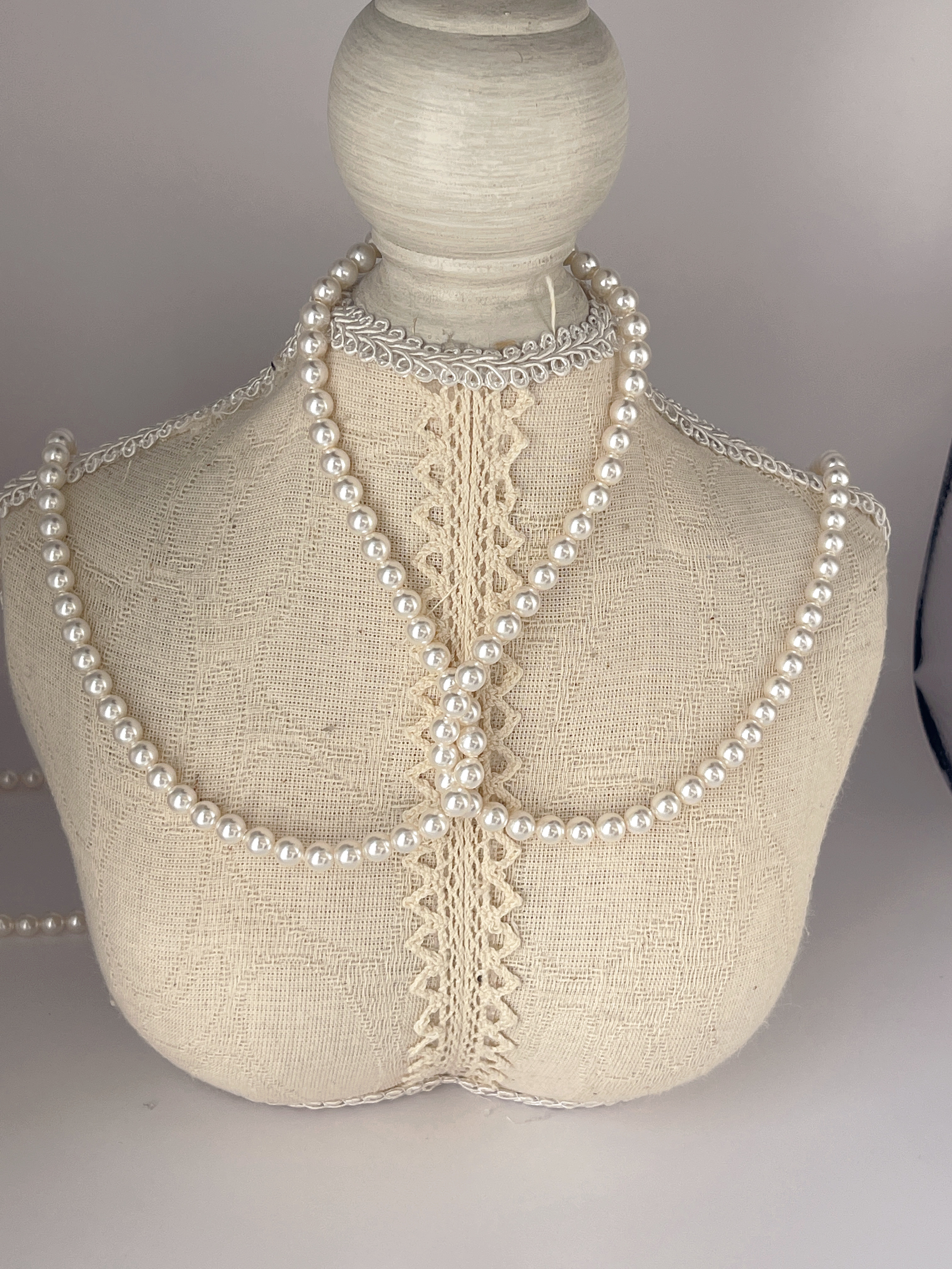 120cm ベーシックロングセーターチェーン スワロフスキーパール650色 6mm/5mm