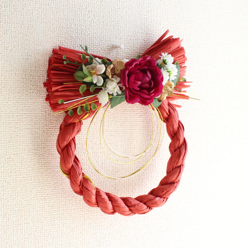 リピーター【 母さんナース 】しめ縄リース４点 お正月飾り しめ縄 Amazon.co.jp: ［ 2025年 mamawreath しめ縄 ］紅白水引しめ縄