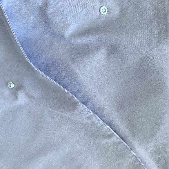 防災ずきんカバー背面タイプ　水色×ストライプ＋白リボン 4枚目の画像