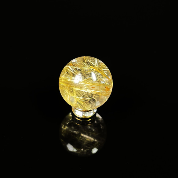 【真っすぐな金針がカッコいい】ゴールドルチルクォーツ 金針水晶 １２ミリ ＫＹＧ１６ お守り効果 天然石 ギフト 京海堂 17枚目の画像