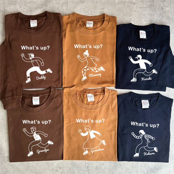 【名前可】What's up? 長袖Tシャツ 選べるファミリーデザイン【母の日迄にお届け4/29締切】 2枚目の画像