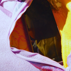 わくわくウォーキング　楽しく歩く　魚のサコッシュ　黄色×薄紫 5枚目の画像