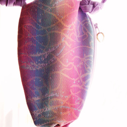 わくわくウォーキング　楽しく歩く　魚のサコッシュ　黄色×薄紫 7枚目の画像