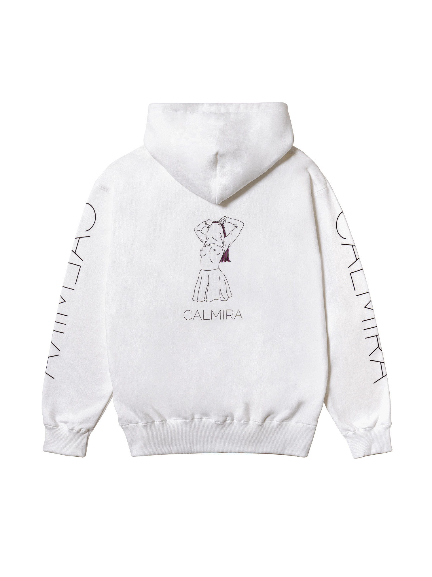 ＣＡＬＭＩＲＡ【ヌード　type-B】パーカー　スウェット ロンT　ビッグシルエット オーバーサイズ  ホワイト 白