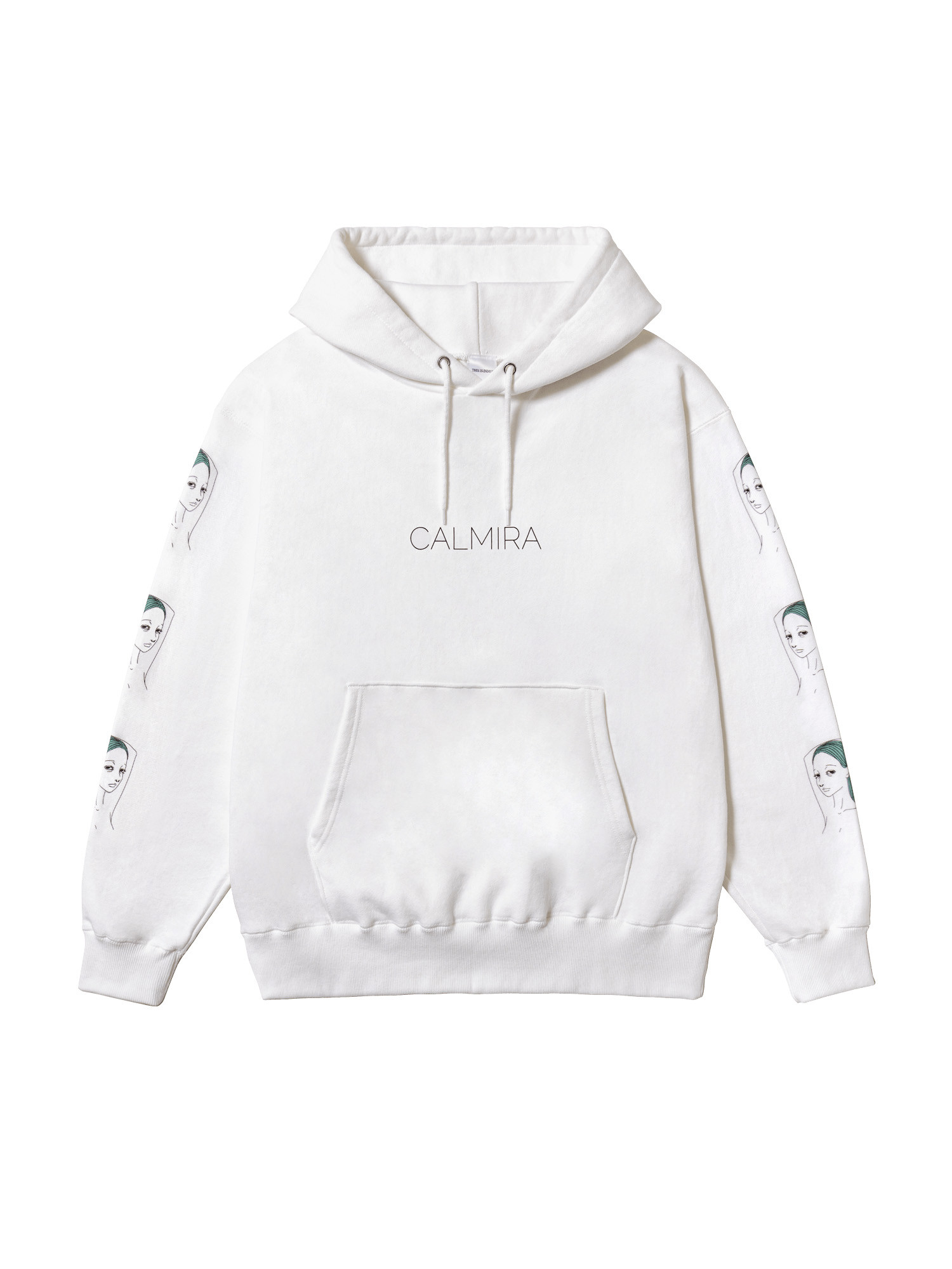 ＣＡＬＭＩＲＡ【狐指　type-A】パーカー　スウェット ロンT　ビッグシルエット オーバーサイズ  ホワイト 白