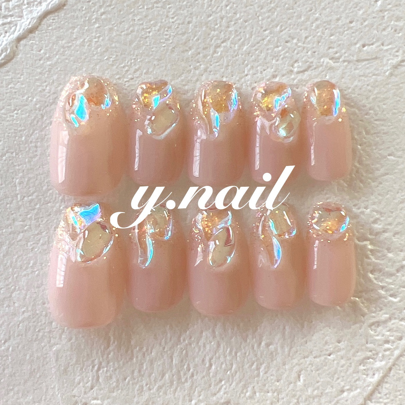 オーダー　ネイルチップ　うるうる　夏ネイル　ニュアンス　ワンホン　ガーリー オーダー ネイルチップ うるうる 夏ネイル ニュアンス ワンホン