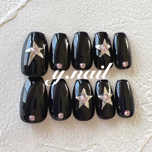 y2kネイル/スターネイル/韓国ネイル ネイルチップ（つけ爪） y