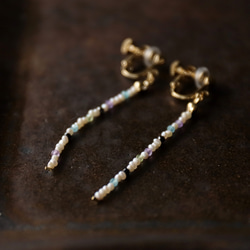 蠕蟲（紫水晶、磷灰石、橄欖石）耳環 [14kgf]/耳環 (#1090/#1091) 第15張的照片
