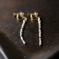 蠕蟲（紫水晶、磷灰石、橄欖石）耳環 [14kgf]/耳環 (#1090/#1091) 第14張的照片