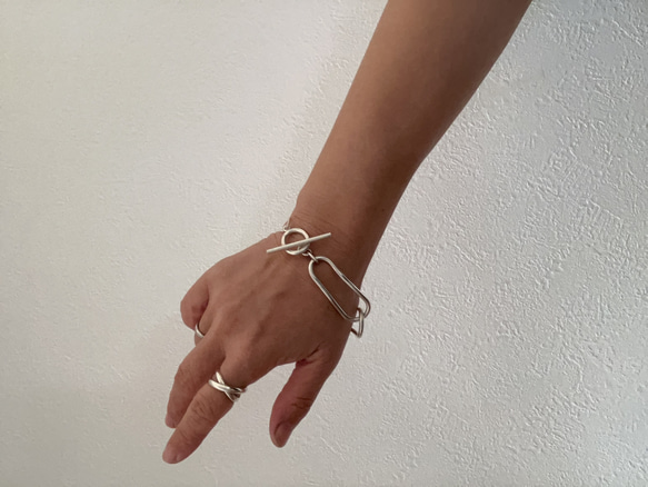 『silver950 bone bracelet 』シルバー　ブレスレット　バングル　贈り物　ご褒美に。ボリューム　 9枚目の画像