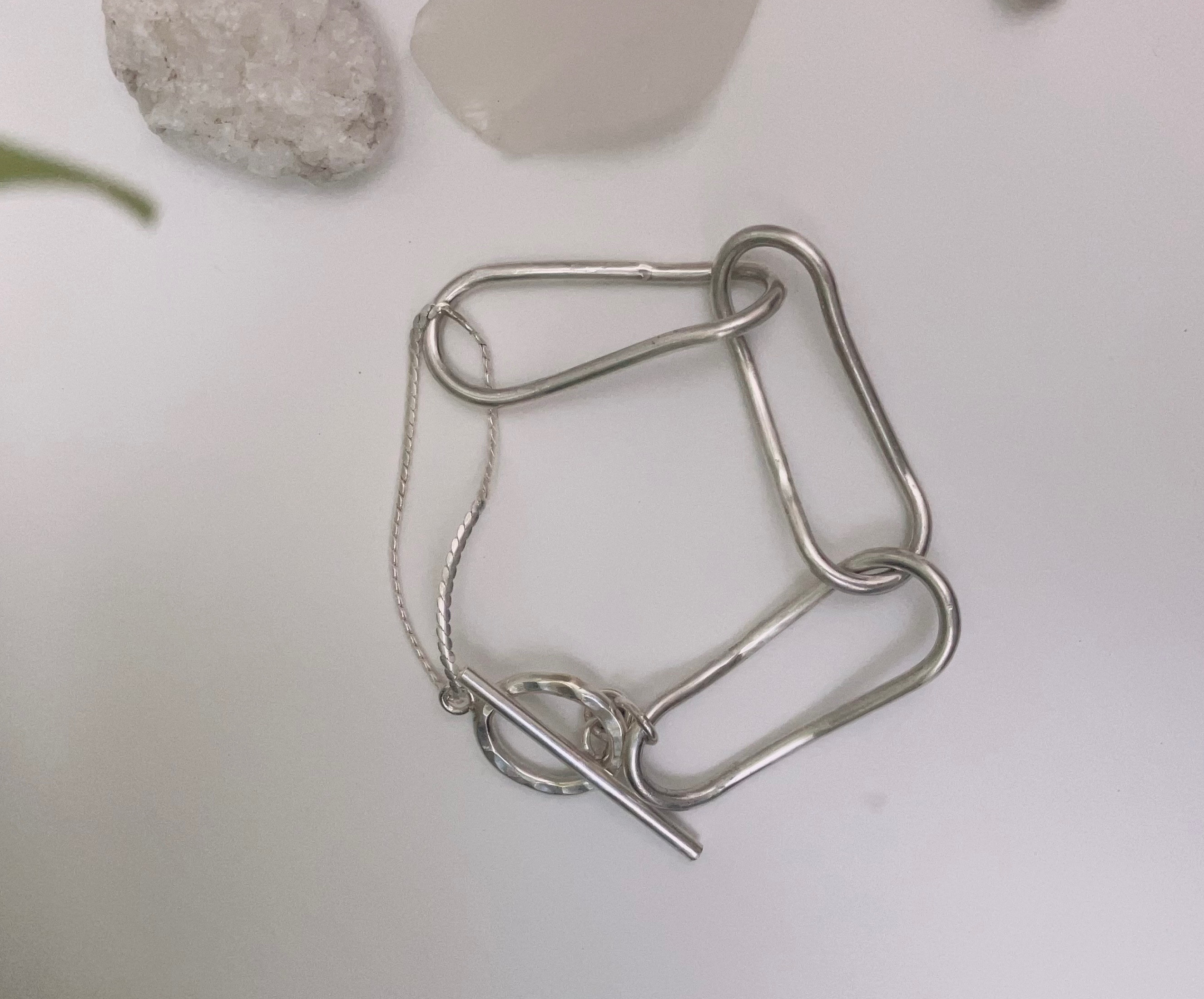 『silver950 bone bracelet 』シルバー　ブレスレット　バングル　贈り物　ご褒美に。ボリューム