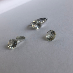 再出品！良縁を引き寄せ☆天然「グリーン水晶*クオーツ」リング　つけぱなしOK♪ 2枚目の画像