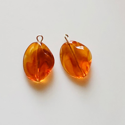 べっ甲 琥珀色 ピアス/イヤリング ピアス（フック・チェーン 
