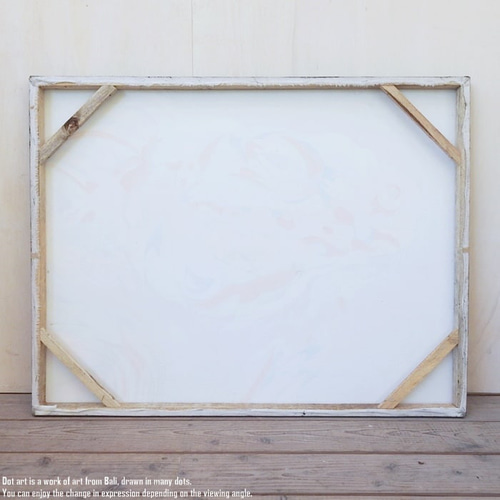 壁掛けアートインテリア モダン現代アート作品 大きな絵 90cm×90cm 楽天市場】ドットアート 70cm × 90cm 鹿 ドットペインティング