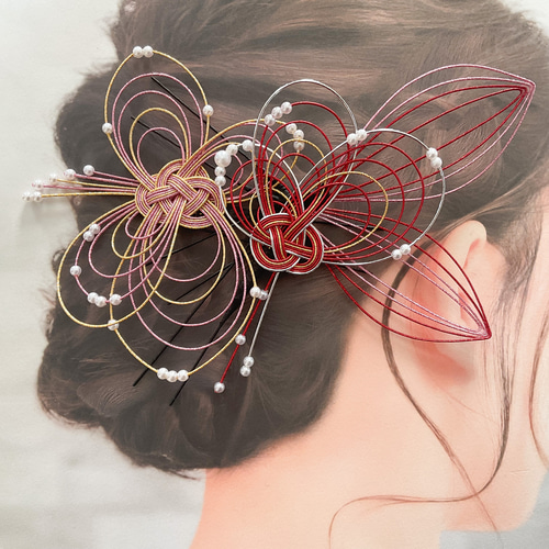 No.139 水引バレッタ ハンドメイド 髪飾り No.139 水引バレッタ