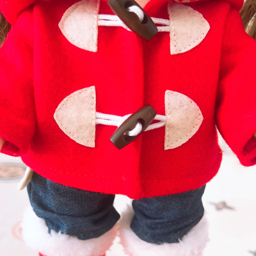 ソランちゃん服 めるちゃん着られる服 レミンちゃんなど用服 暖かい冬