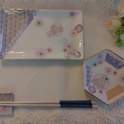 優しい和食器シリーズ 【和花柄の長皿 】 20枚目の画像