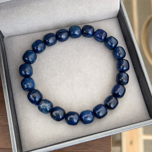 天然無処理 ブルースギライト ブレスレット樽型⑤ ブレスレット 天然石