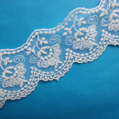 フランス アンティーク チュール レース フランスアンティーク 幅広 チュールレース 90cm