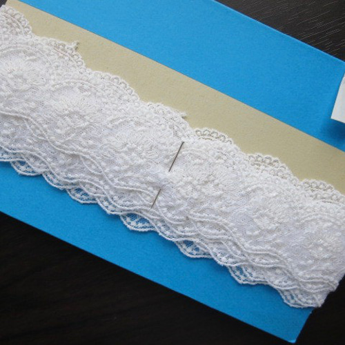 フランスアンティークレース　チュールレース　フリル フランスアンティーク レース巻きn.17 チュールレース刺繍 3.5cm