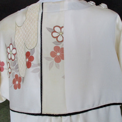 ７４０５　花柄の着物で作ったプルオーバー　#送料無料 6枚目の画像
