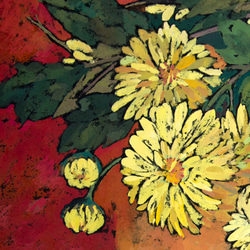 【秋の思い】不透明水彩　ジークレー・オリジナル版画　F3サイズ〜 4枚目の画像