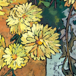 【秋の思い】不透明水彩　ジークレー・オリジナル版画　F3サイズ〜 3枚目の画像