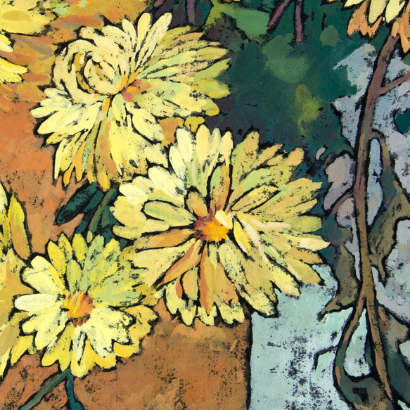 【秋の思い】不透明水彩　ジークレー・オリジナル版画　F3サイズ〜 3枚目の画像