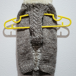 犬服♪アラン模様の編み込み手編みセーター(Sサイズ)エル・ウエーブオリジナル 2枚目の画像