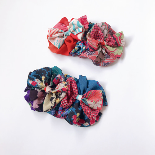 七五三髪飾り | 3歳髪飾り・7歳髪飾り | アンティーク着物生地