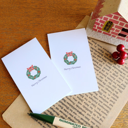 クリスマスカード/ウサギとリス、ハリネズミ＜ミニメッセージカード＞ 4枚目の画像