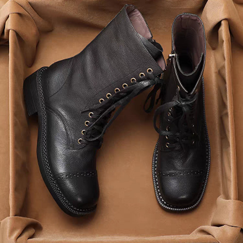 本革 ブーツ レースアップシューズ レースアップブーツ ミリタリー